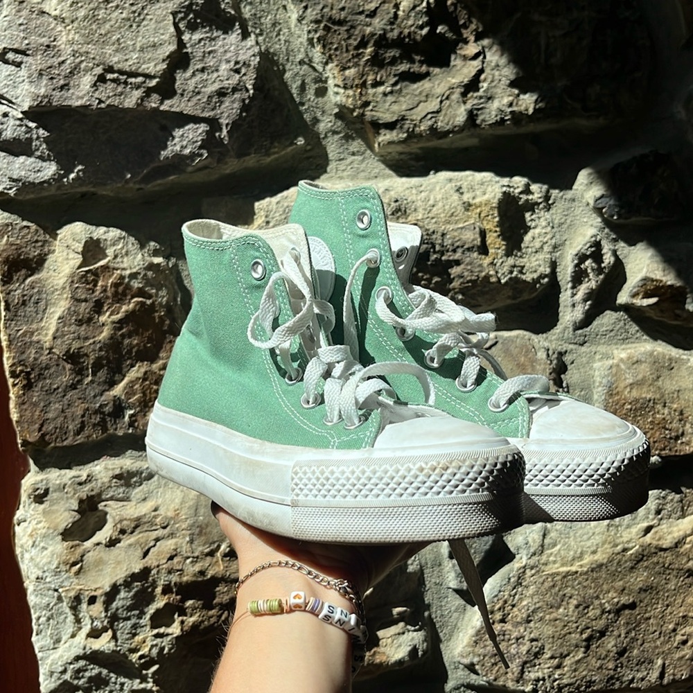 Converse Chuck Taylor mint green All Star Platform Move Style Shoes Women's 7.5